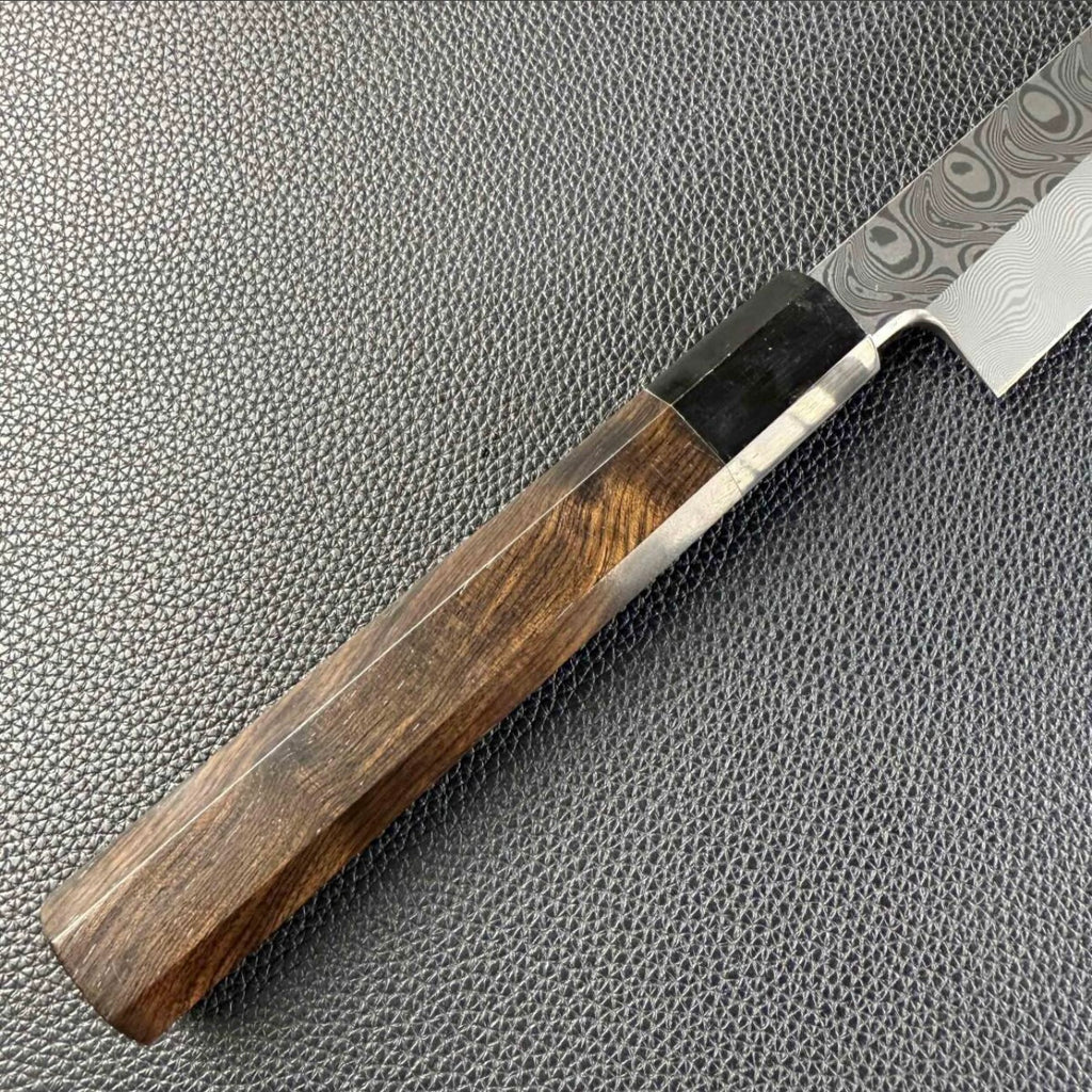 Damascus Yanagiba 270mm — 105-Layer Deep Ocean Wave