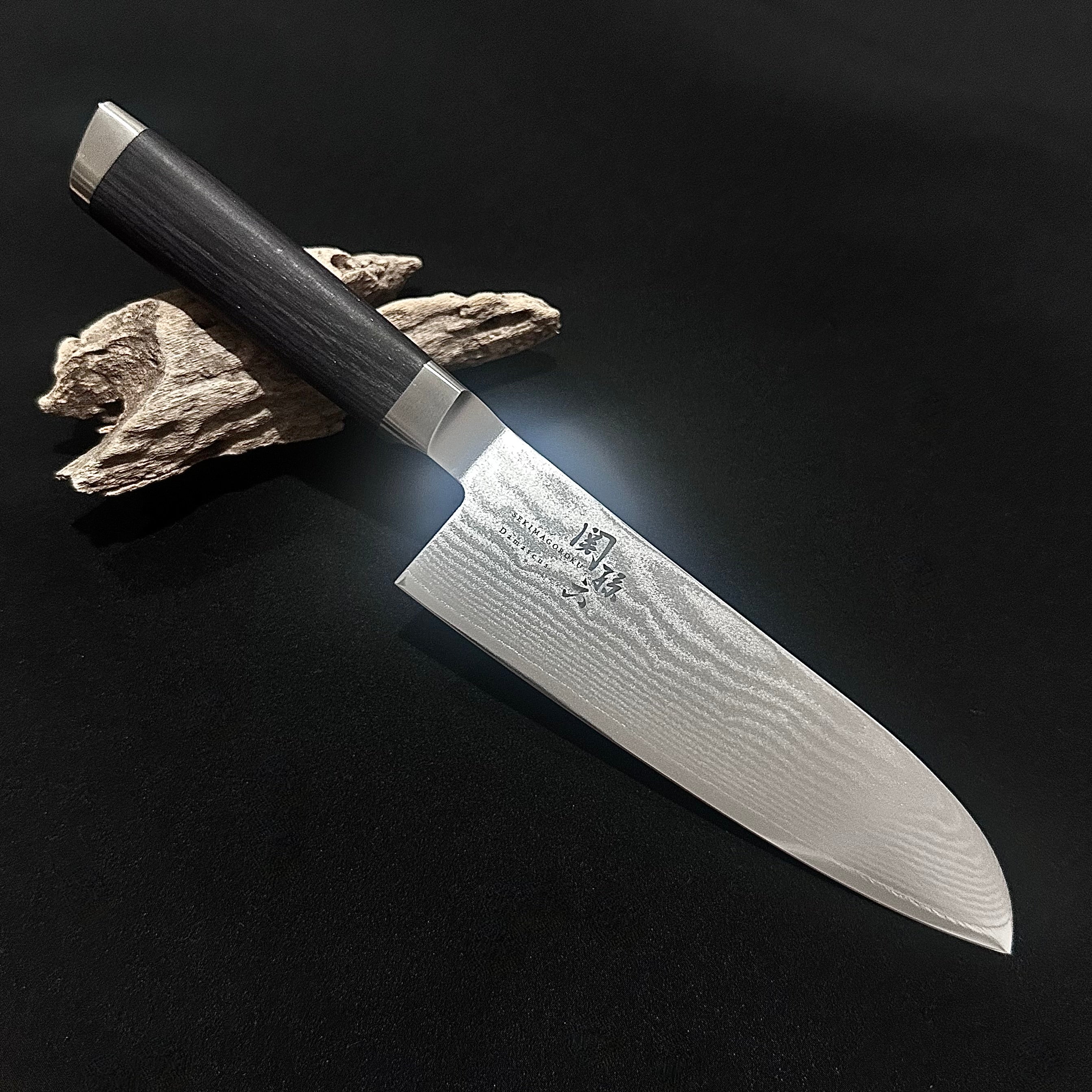 Seki Magoroku Damascus Santoku knife 165mm